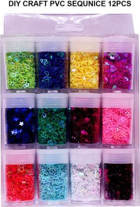Vintager Set Of 12 Star Slices Star Nail Art Slices Polymer Clay Slice Nail Sequence