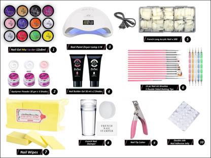 URBANMAC Nail Art Drawing Nail Gel for Line, Nail Art Design Painting Gel Set