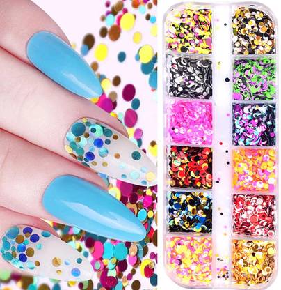 Miss Hot 3D Nail Art Accessories Round Shape Flakes Nail Art Design