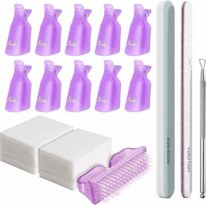Gleevia Nail Polish Gel Remover Tools Kit with Nail Clips Nail Remover Pads