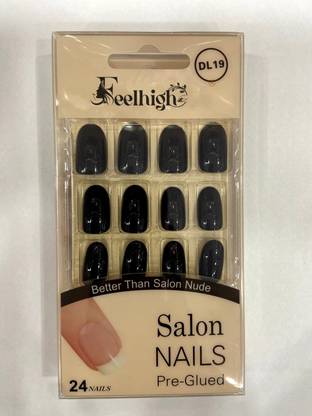 feelhigh 24 pieces Women's Self adhesive/Pre - Glued Pre Designed Nails
