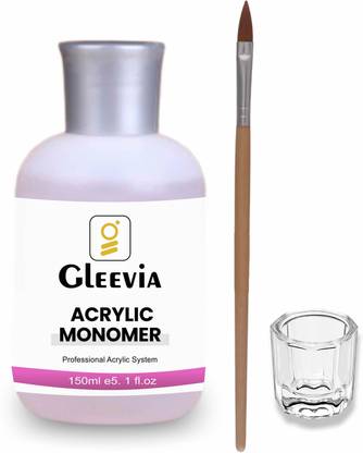 Gleevia Professional Monomer Liquid for Acrylic Powder Nail Extension 150ml Combo Pack