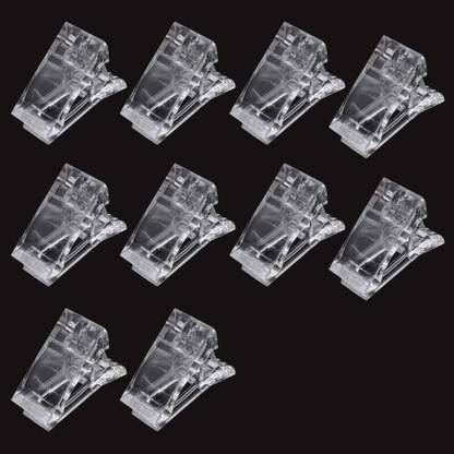 RUBY FACE Nail Tips Clips Set Of 10Pcs Transparent Polygel Quick Building Nail Tips Clips