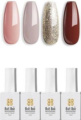 BOLT BEE Gel Nail Polish, Super Glossy, Quick Drying, Set 15ml Each (107,6,101,62)
