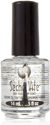 Seche 2 BOTTLES Vite Dry Fast Top Coat .5 oz (14 ML) PROFESSIONAL Clear High Gloss