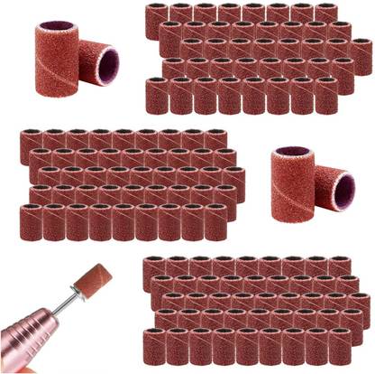 NAILWIND Nail Drill Bits, Sanding Bands 100 Pcs 180# Coarse Grit Efile Sand Set Electric