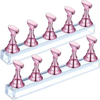Bluedeal Acrylic Nail Display Stand,Magnetic Nail Practice Holde,Art Stand for False Nail