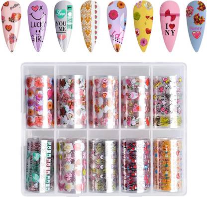 Scheibe 10 Rolls Nail Foil Nail Art Foil