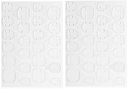 CartKing 2 Sheets Nail Tabs (2x72 pcs) - Double-Sided Transparent Adhesive for Fake Nails