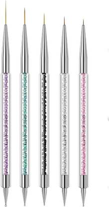 Hair line Double End Gel Nail Art Liner Brush with Fine Striping Brush and Dotting Pen
