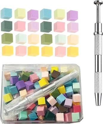 NAILWIND 50pcs Nail Art Sponge Set with 4-Claw Metal Grabber, Easy for Ombre Nail art