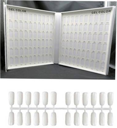 RANORE 120 Nail Chart Display, Anself Nail Polish Display Book with 160Pcs Nail Tips