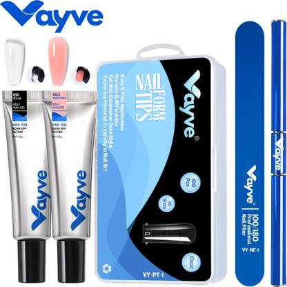 Vayve Polygel Nail Extension Kit 2 Poly Gel Nail Art Kit DIY Gel Nail Art Set - C, N.P
