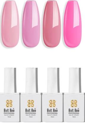 BOLT BEE Gel Nail Polish, Super Glossy, Quick Drying, Set 15ml Each (133,110,99,44)