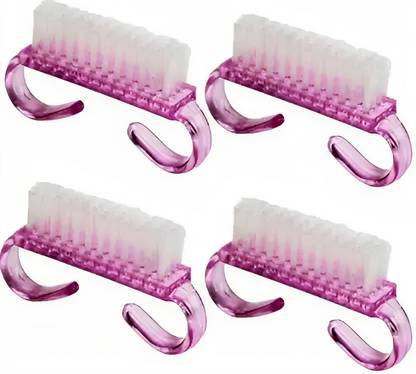 ShopCircuit Professional 4 Pc Set | Handle Grip Nail Brush Hand Finger Toe Nail Cleaning