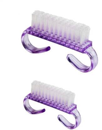ShopCircuit Nail Art 2 Sizes Cleaning Brush Tool Manicure Pedicure(Pair)