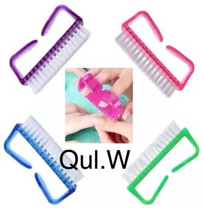 Qul.w 5 Pcs Handle Grip Nail Brush for cleaning nails Pedicure Brushes Tool Kit