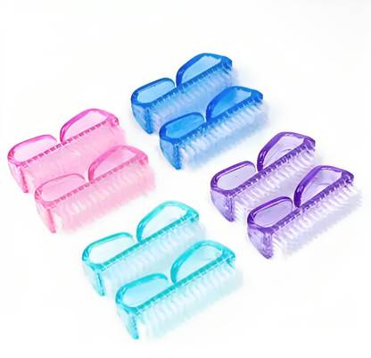 Glamezone 8 Pieces Handle Nail Brush Nail Hand Scrubbing Cleaning Brush
