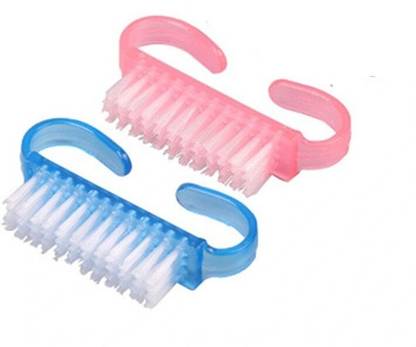 Sweetpea 2 Pcs Washing Nail Brushes Soft Dust Removal Nail Art Plastic Cleaning Brush
