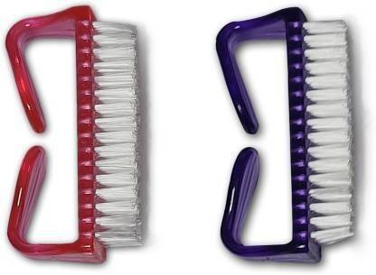 Elecsera Nail Brush 2 Pc Set | Handle Grip Nail Brush Hand Finger Toe Nail Cleaning