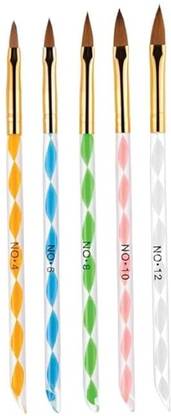 URBAN BOX 5pcs Nail Art Brush Acrylic Application, Nail Polish Brush Pen For Nail Art