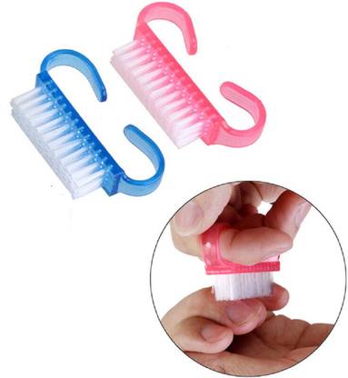 Facejewel 2pcs nail scrub brush Nail Brush Professional Prime Cleaning Brush