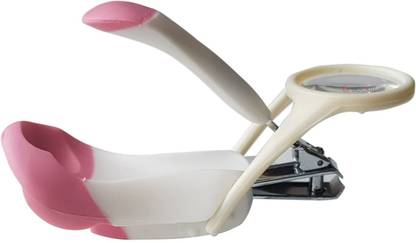 LAFILLETTE Baby Safety Nail Cutter With Transparent Magnifier Glass New Born Baby Nail Clipper