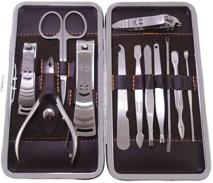 UDee 12 Piece Nail Care Personal Manicure & Pedicure Set, Travel & Grooming Kit