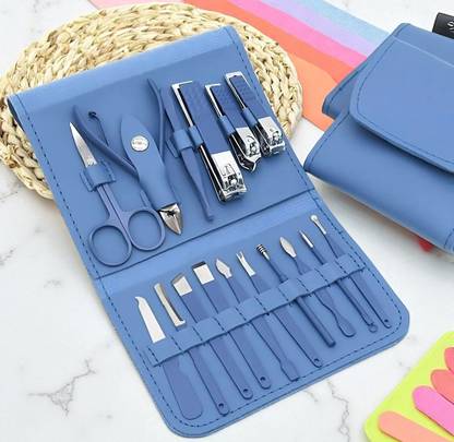 ShopDock 16 in 1 Manicure Kit with Nail Cutter,Ear Pick,Scissors,Tweezers Knife Eyebrow