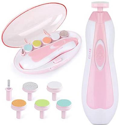 MAITRI ENTERPRISE Electric Baby Nail Trimmer with 6 Grinding Heads Safe Newborn Baby(Multicolor)