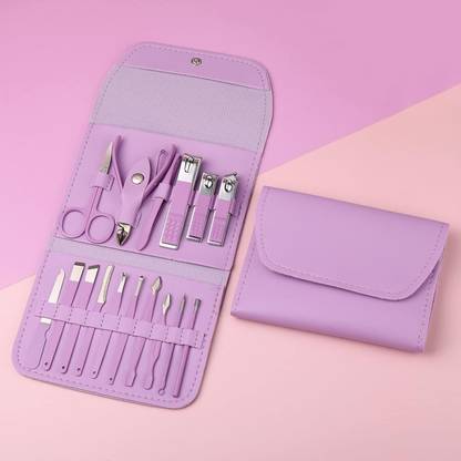 Uniquecartel Manicure Set Nail Clipper Kit - 16 Pieces Stainless Steel Manicure Kit