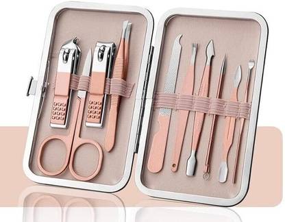 wynyc Manicure Pedicure Kit Stainless Steel Nail Scissors (10 in 1 Manicure Kit)