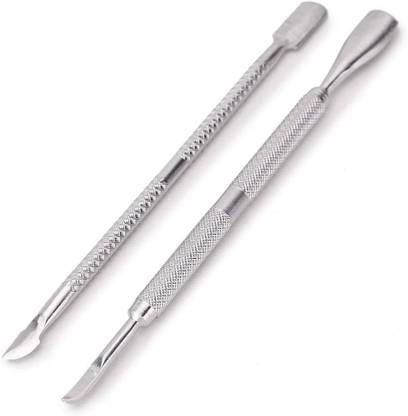 Glamezone Manicure and Pedicure Tool for Fingernail and Dual Ended Cuticle Pusher Set of 2