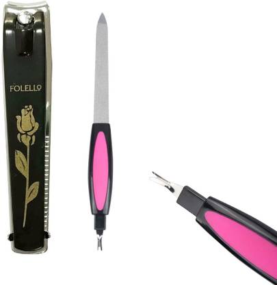 FOLELLO Nail Grooming Kit - 1 Large Nail Cutters & 1 Professional Nail Filer