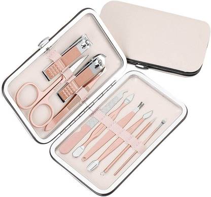 MAHADEV 10 PCS Manicure Kit Nail Clipper, Manicure Pedicure Kit Stainless Steel