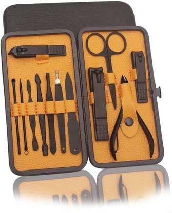 SKYBUCKET 12 Piece Nail Care Personal Manicure & Pedicure Set, Travel & Grooming Kit