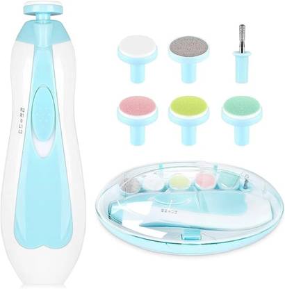 NIPTRON Electric Baby Nail Trimmer with 6 Grinding Heds for Newborn Babay