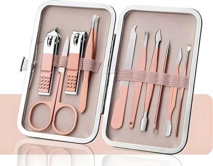 YCVARIYA Manicure kit for women and Men,10 Pieces,Nail Clipper,Acne needle,Blackhead Tool