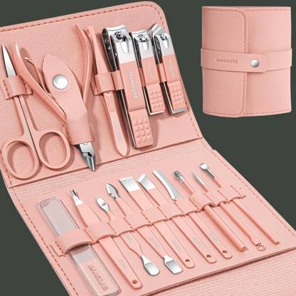 NARI DREAM 16 in 1 Stainless Steel Manicure and Pedicure Tools Kits set (Set of 16)B1