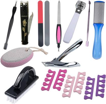 FOLELLO Manicure Pedicure Kit - 11 Piece