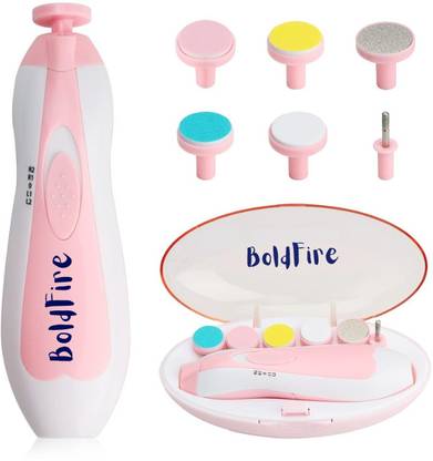 BoldFire Baby Nail Trimmer Electric Nail File Set - Safe Baby Nail Clippers with Light