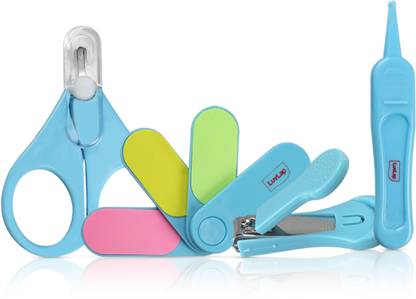 LuvLap Baby Grooming Scissors & Nail Clipper Set/Kit, Manicure Set, 4pcs, 0m+