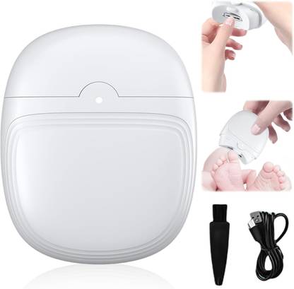 macloom Automatic Electric Nail Clipper for Baby & Adult Fingernail Trimmer White