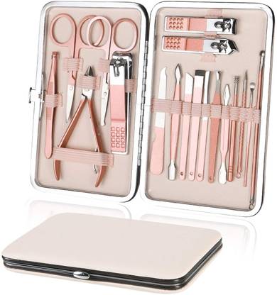 FROXY CARTS 18Pc Nail Cutter Set Manicure Pedicure Kit Household Facial Nail Clipper Kit