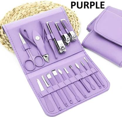 REVATAKG 16 PCS Nail Cutter Kit Nail Clipper, Manicure Pedicure Kit Stainless Steel