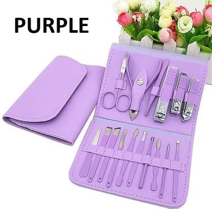 COKYDER 16 Pcs Stainless Steel Manicure Pedicure Set Nail Clipper Grooming Kit
