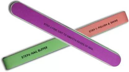 Glamezone 7-Sided Nail Buffer / Shiner / Filer For manicure combo of 2