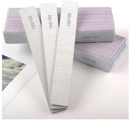 WestFashion 3PCS 100/180 Nail Files, Professional Nail File Set, Diamond Fingernail files
