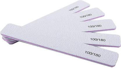 Lusty soul Professional Nail Filer Straight Shape Double sided (Pack Of 5)