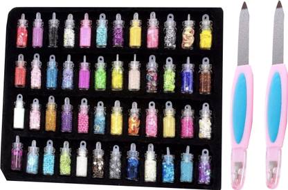 DR.HONEY Nail Filer Nail Shaper Buffer Cosmetic Tool and Nail Glitter